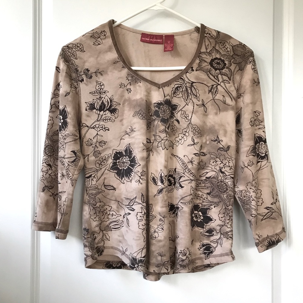 Vintage 2000’s Gloria Vanderbilt Floral Top